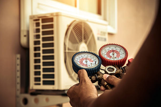 Professional Hvac technician working in Marlton, MD